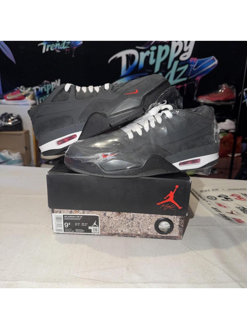Size 9.5 - Nigel Sylvester x Air Jordan 4 RM SP Driveway Grey
